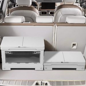 Collapsible storage bins with lid
