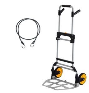 Steel Portable Cart with Telescoping Handle and Big Wheels 2