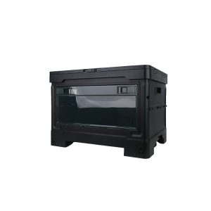 Large Black Plastic Folding Crate