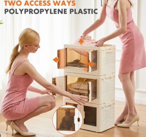 stackable towel storage box with lid