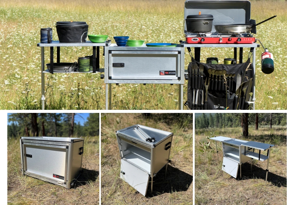 All aluminum portable kitchen for camping