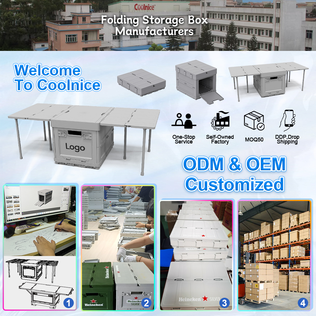 OEM & ODM customized folding storage box factory workflow at Coolnice