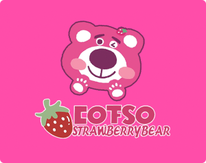 Strawberry Bear Customized Folding Box Case logo