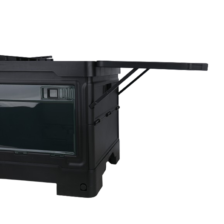 Top Opening of Black Plastic Folding Storage Box