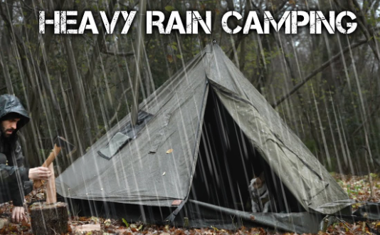 HEAYY RAIN CAMPING