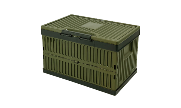 Army green folding box product view isolated