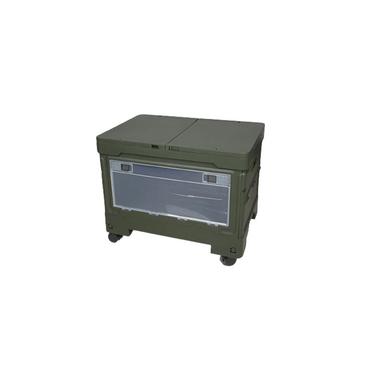CB03 dark green folding storage box standing upright