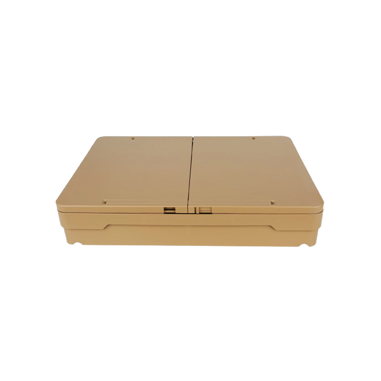 CB04 khaki folding storage box fully collapsed