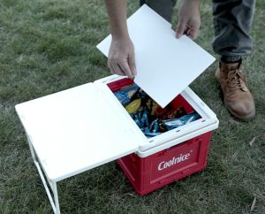 foldable storage box with table lid