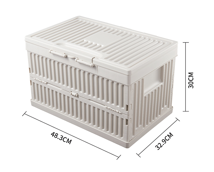 White foldable plastic storage container 48.3×32.9×30cm