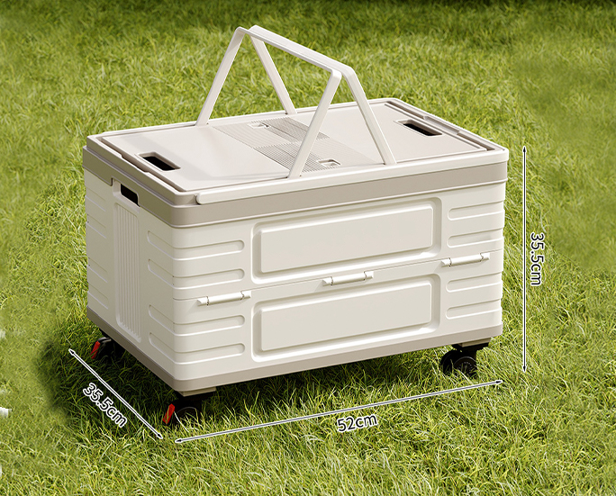 foldable storage box with white lid