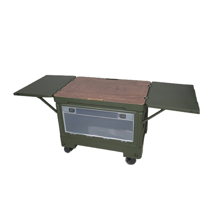 CB03 dark green box with side table panels unfolded