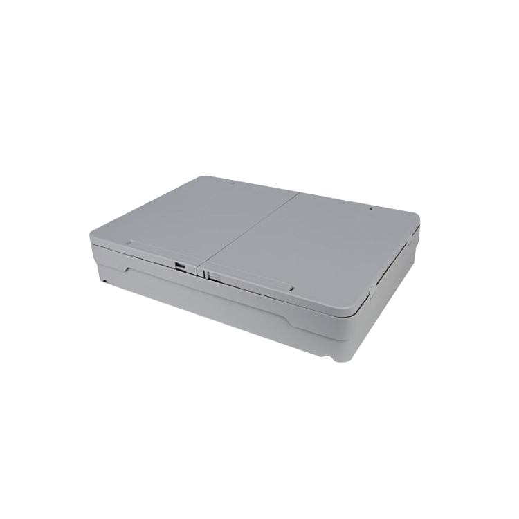 CB04 grey storage box folded side view