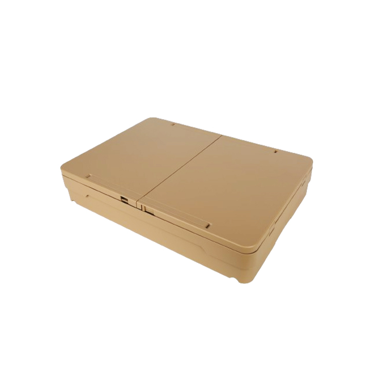 CB04 khaki box folded at an angle