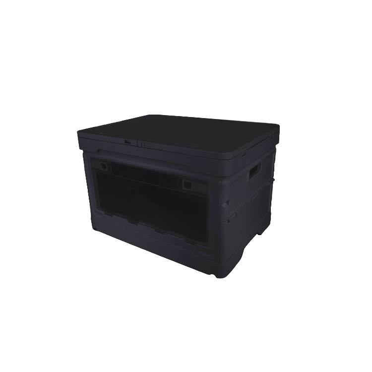 Black folding storage box table