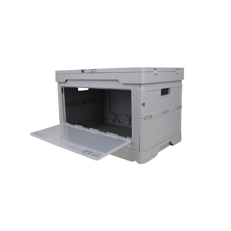 CB04 grey folding box with front flap open