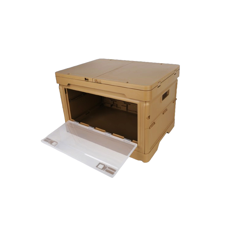 CB04 khaki box with flap open
