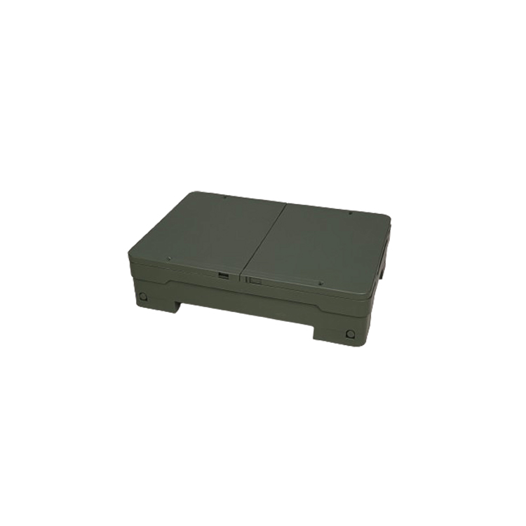 CB03 dark green storage box folded flat for transport