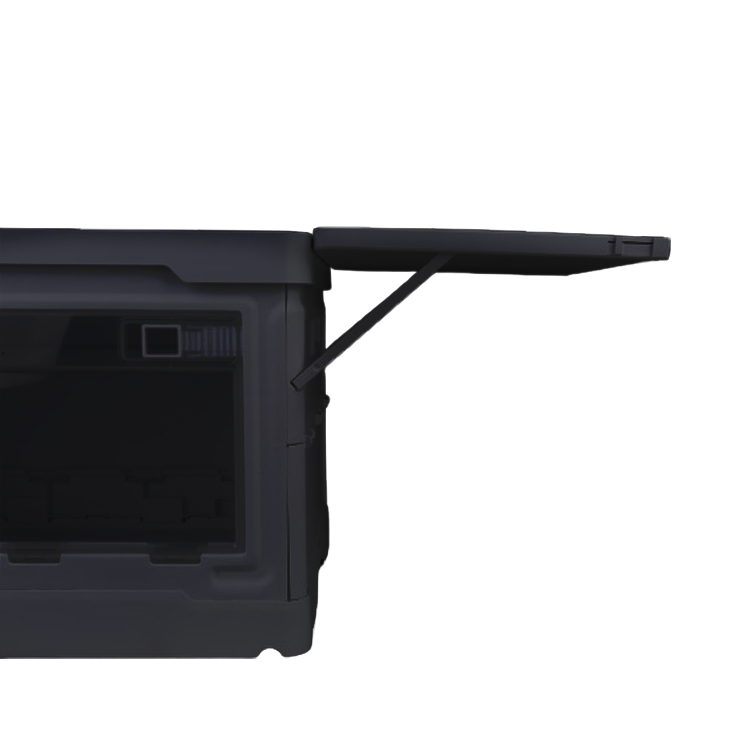 CB04 black folding storage box with side panel extended
