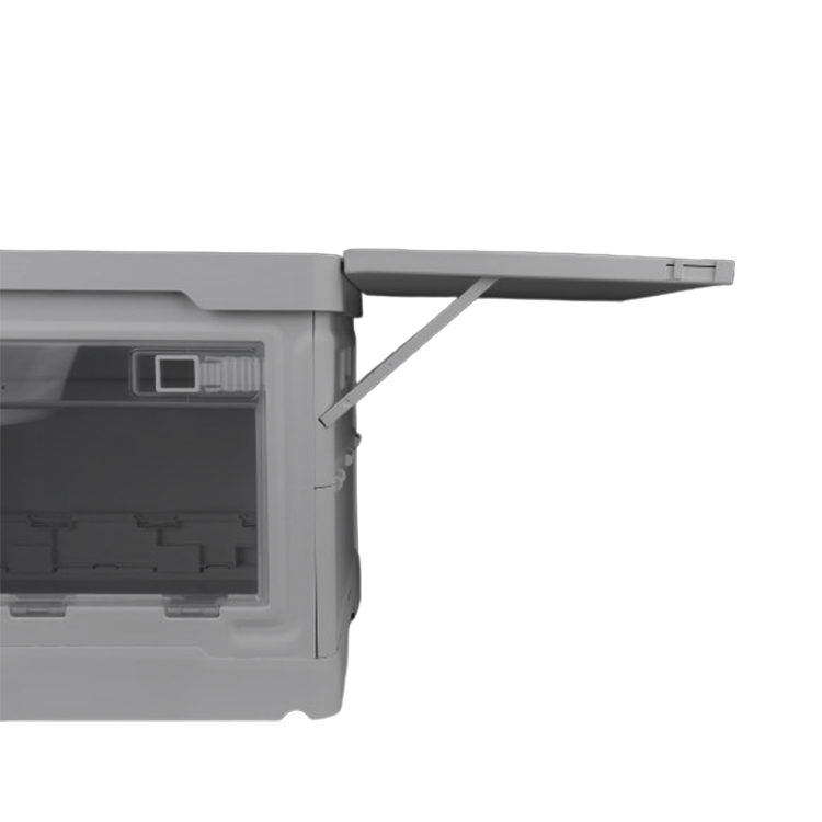 CB04 grey folding storage box fully open