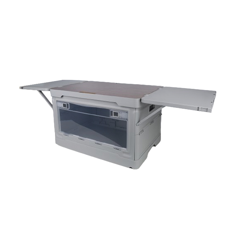 grey folding storage box table