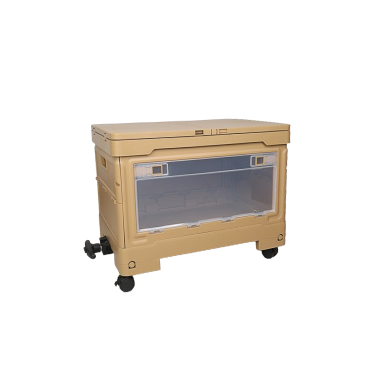CB03 upright position with khaki finish and wheels