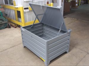 large metal storage box