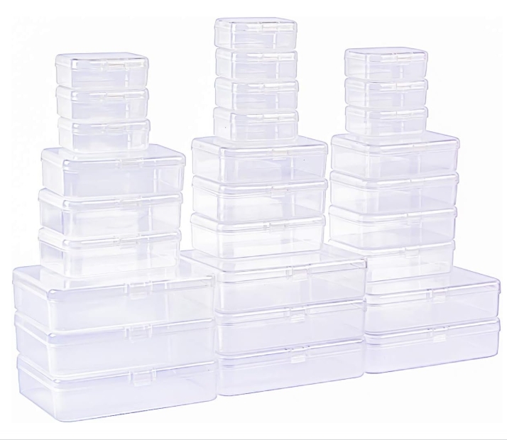 small plastic bins
