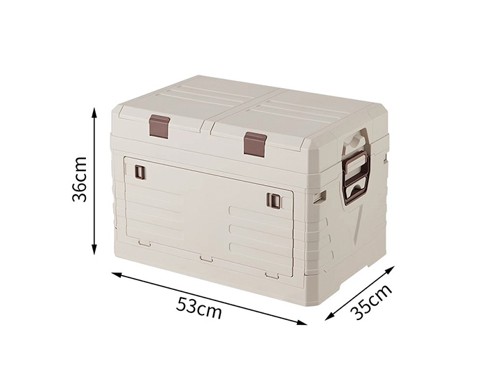 Medium-sized folding crate with size specs – 53x35x36cm