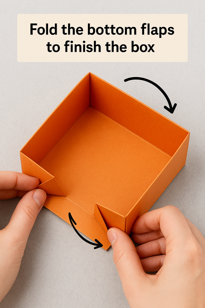 origami paper folding box used for gift packaging