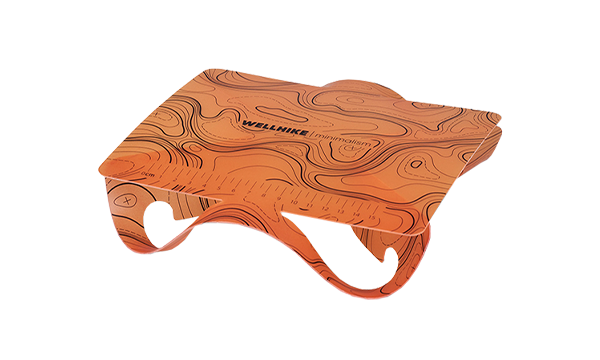 橙色可折疊鋁製露營邊桌