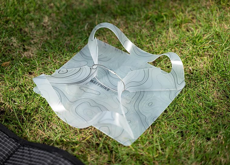 Foldable camping table unfolded showing structure